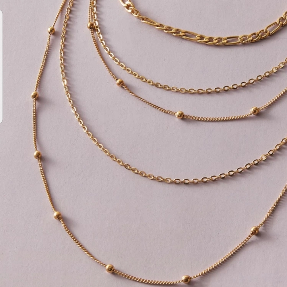 *Kat* Layered Chain necklace - Picture 2 of 4